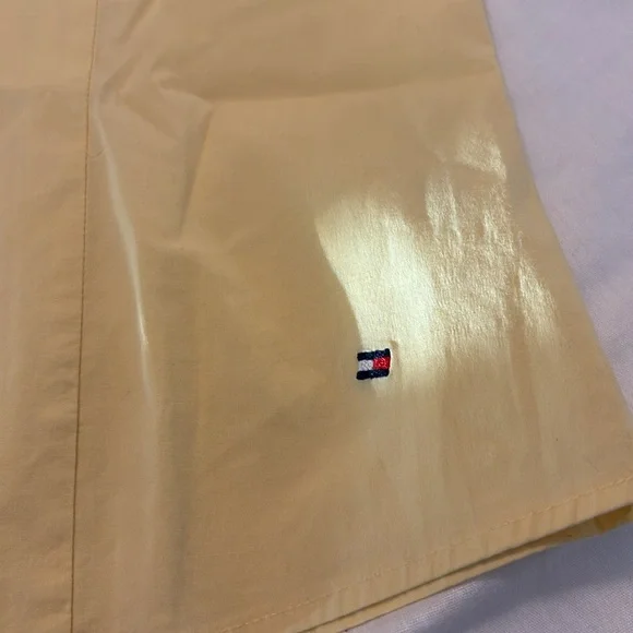 VTG Tommy Hilfiger Y2K butter Yellow Sleeveless Button Down Shirt SZ 14 preppy - Picture 12 of 12